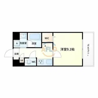 レクエルド塚本【3階】の間取り