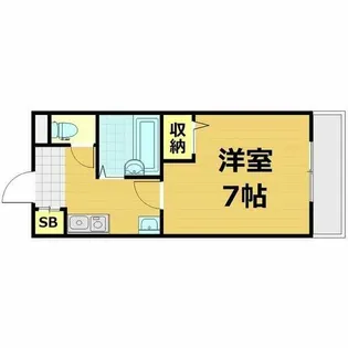 シャトレ豊津I【1階】の間取り