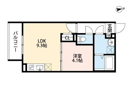 グランテリア立花【1階】の間取り