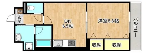マルミーナ今里【4階】の間取り