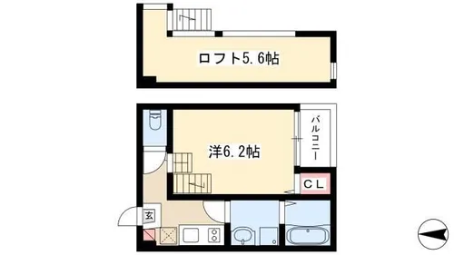ロイヤルクレスト八熊【1階】の間取り