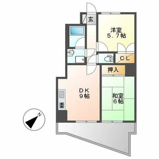 ディーベス23【502号室】の間取り