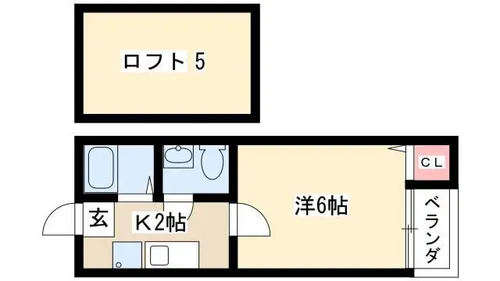 フロール尾頭橋【1階】の間取り