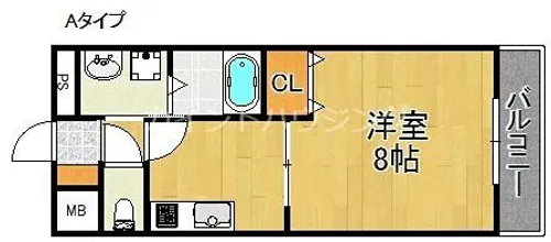 1Kの間取り画像