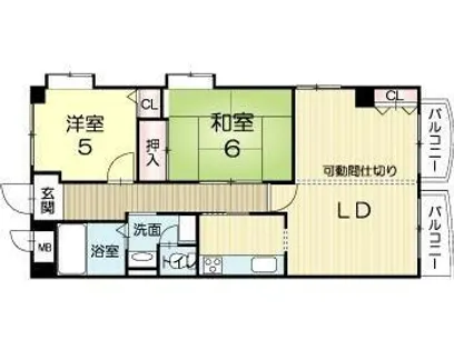 ロイヤルコーポ姫路北条【1階】の間取り