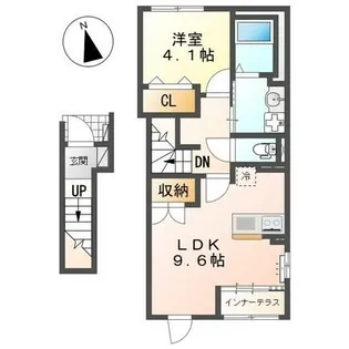 クローバーエイト【2階】の間取り