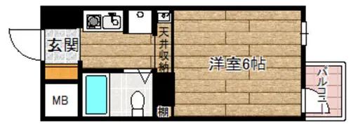 ダイコウレストハウス芥川【203号室】の間取り