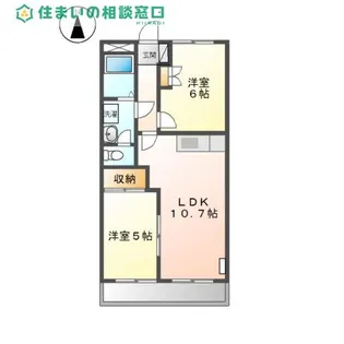 愛知県岡崎市牧御堂町字花辺【アパート】の間取り