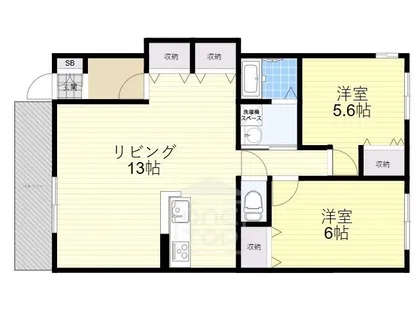 グランハイム高槻2【1階】の間取り