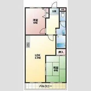 メゾン池場【4階】の間取り