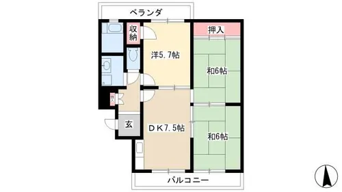 メゾン西町【2階】の間取り