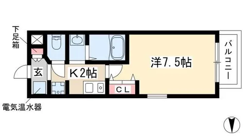 グランカーサ千代田【0401号室】の間取り