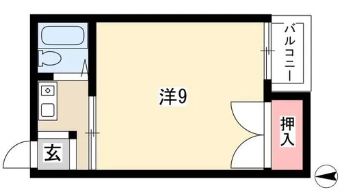 打出コーポ【202号室】の間取り