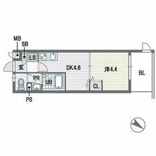 ブランオールA館【1階】の間取り