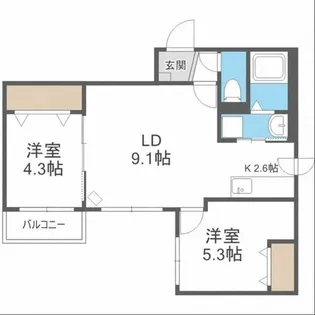 ヴィラNK1【3階】の間取り