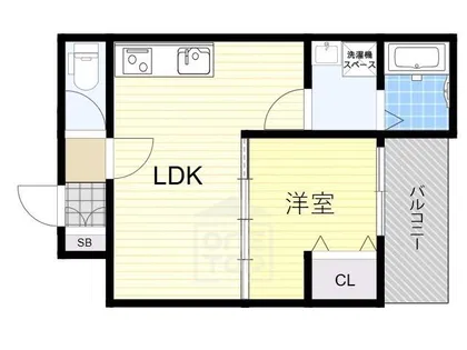 フォレ下穂積【1階】の間取り