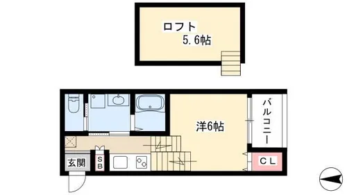 1Kの間取り画像