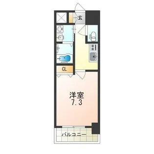 クローバー・ソレイユ南田辺【2階】の間取り