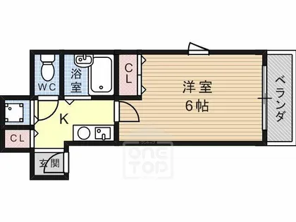 トレンディア高槻【4階】の間取り