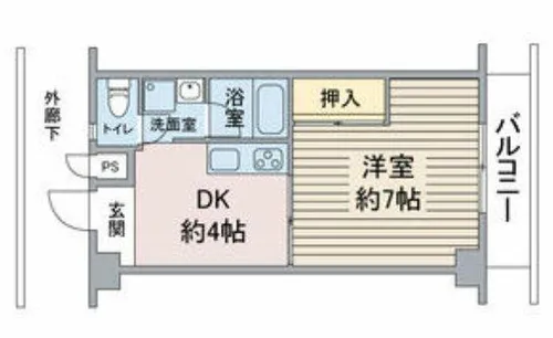 西日置マンション【204号室】の間取り