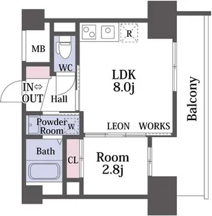 アドバンス江坂ラシュレ【203号室】の間取り