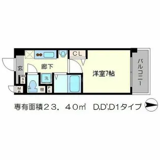 プレミアムステージ京大前【1階】の間取り