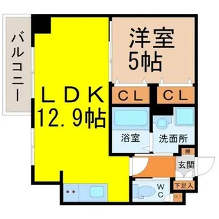 RIVO瑞穂通【3階】の間取り