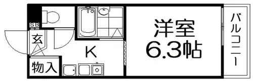 ボー・アルブル枚方長尾Ⅱ【1階】の間取り