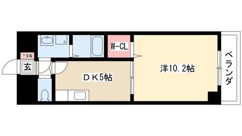 1Rの間取り画像