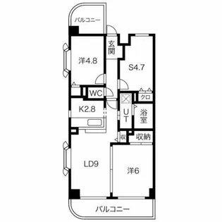 フェリーチェ【201号室】の間取り