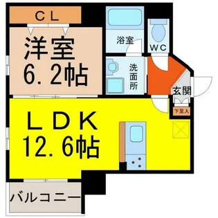 愛知県名古屋市中川区尾頭橋2丁目【マンション】の間取り