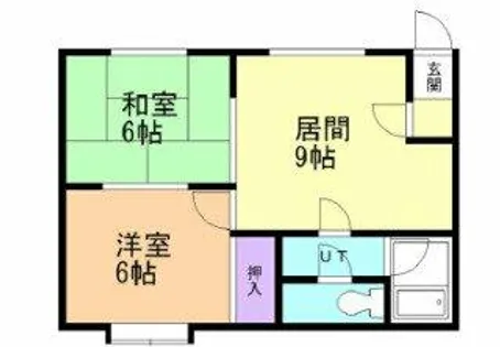 シャルマン幌別C【102号室】の間取り