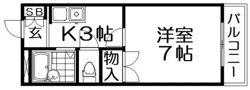 コンフォート長尾【3階】の間取り