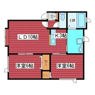 コーポ鈴B【2階】の間取り