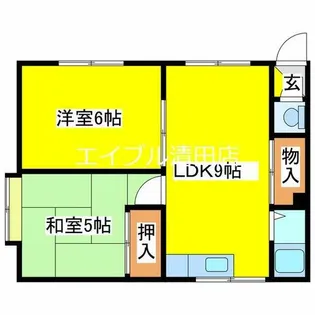 レジデンス平岡【201号室】の間取り