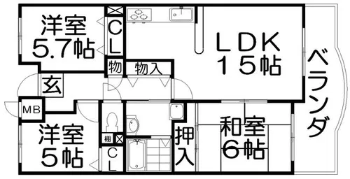 ARGコート【1階】の間取り