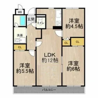 マンション・フォルツーナ【4階】の間取り