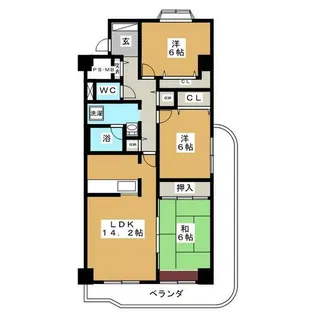 ル・ノール北9条【10階】の間取り