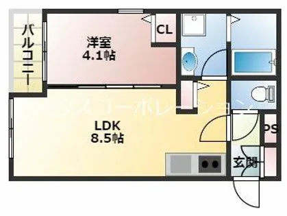 兵庫県尼崎市浜3丁目【アパート】の間取り
