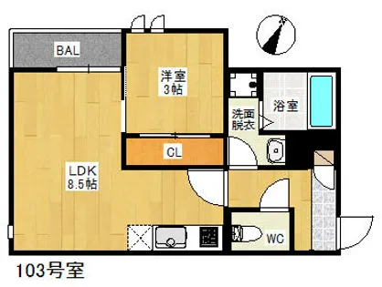 Grandtic Park side大橋【1階】の間取り