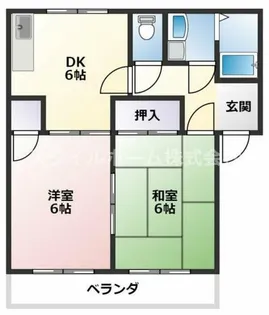 サンコートB【102号室】の間取り