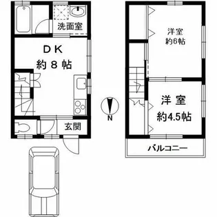 大阪府高槻市東天川3丁目【タウンハウス】の間取り