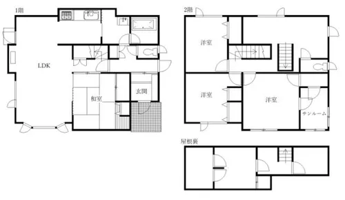 北海道札幌市北区あいの里一条3丁目【一戸建】の間取り