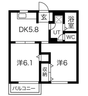 ファミール蓼野【2階】の間取り