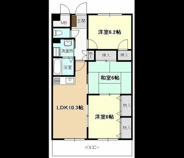 ソレーユ五条壱番館【2階】の間取り