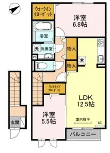サンヴェルデ中地南【2階】の間取り
