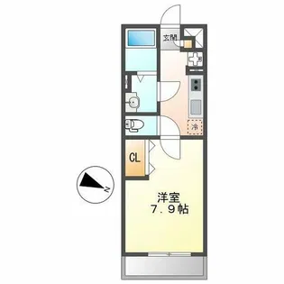サンキエム【1階】の間取り