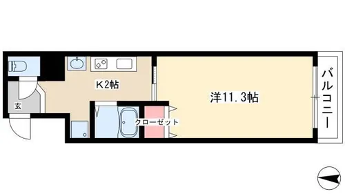 クレスト名駅西【6階】の間取り