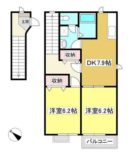 ハートピア中央【2階】の間取り