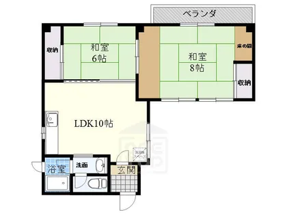 シャトー春日第一マンション【5階】の間取り